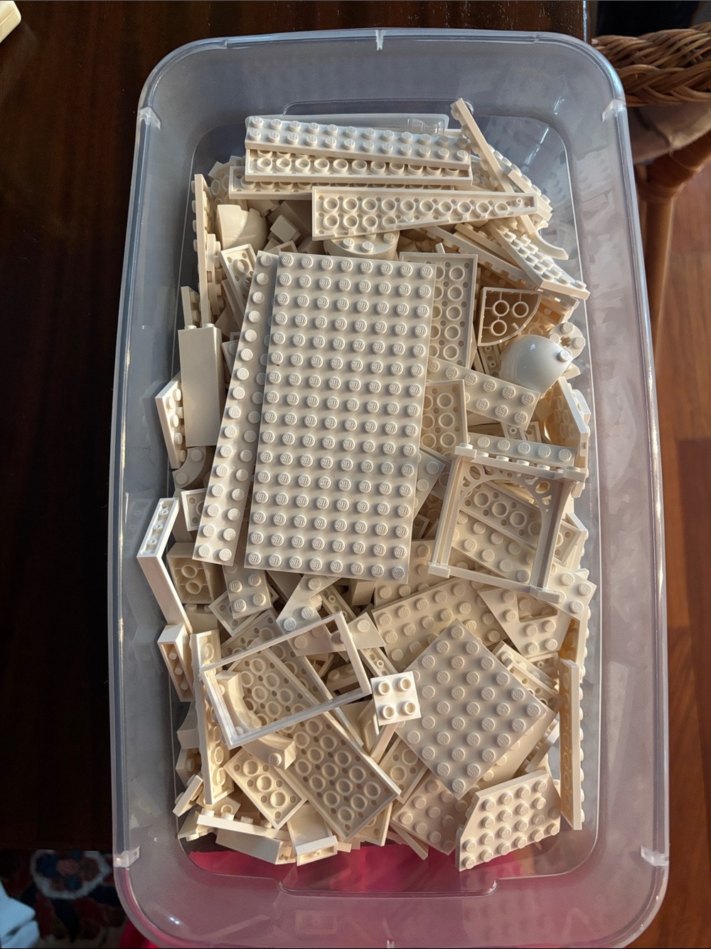3 lbs of Lego White Brick and Plate Bulk Assortment